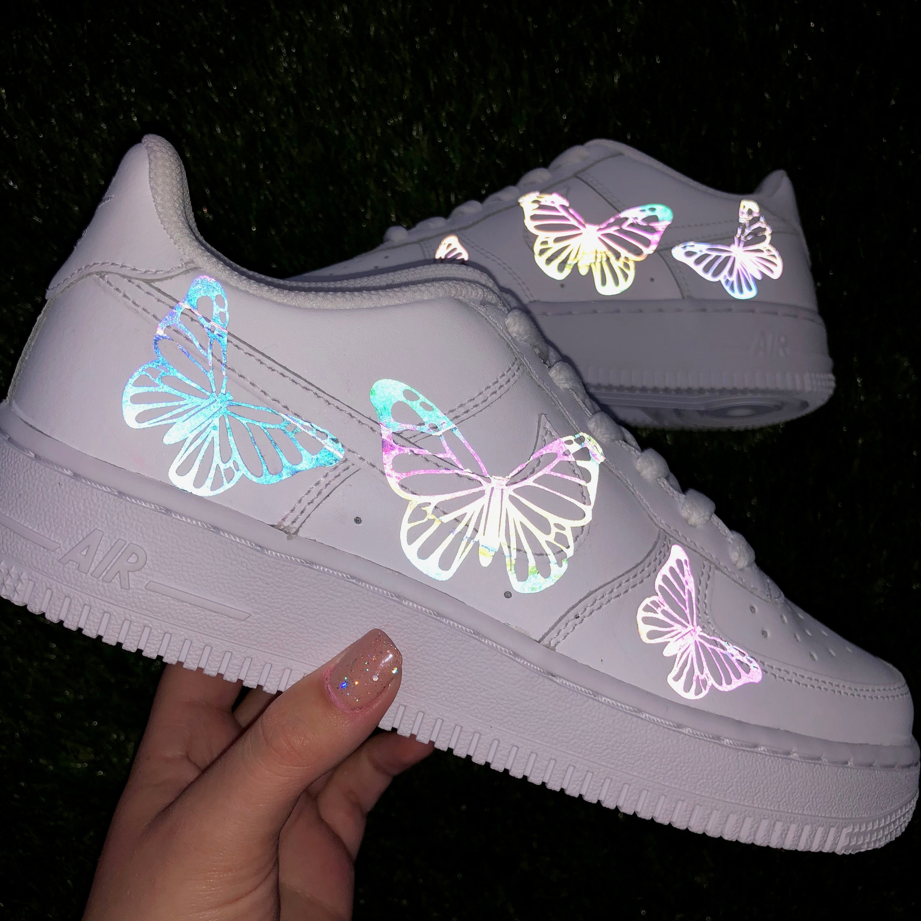 ANY COLOR Reflective Butterfly Custom Af1 Custom Nike AF1 