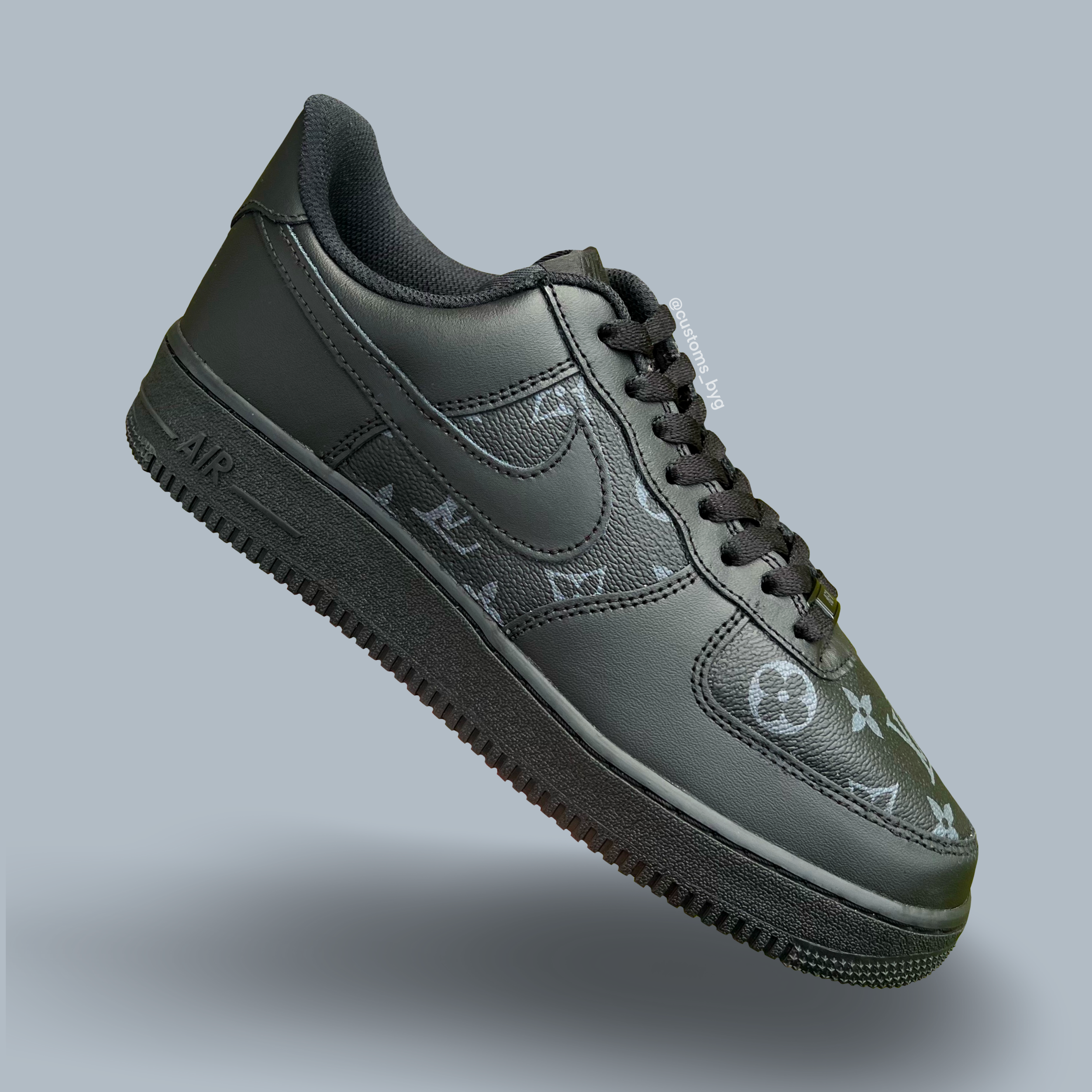 Custom Hand Louis Vuitton LV Leather Nike Air Force 1